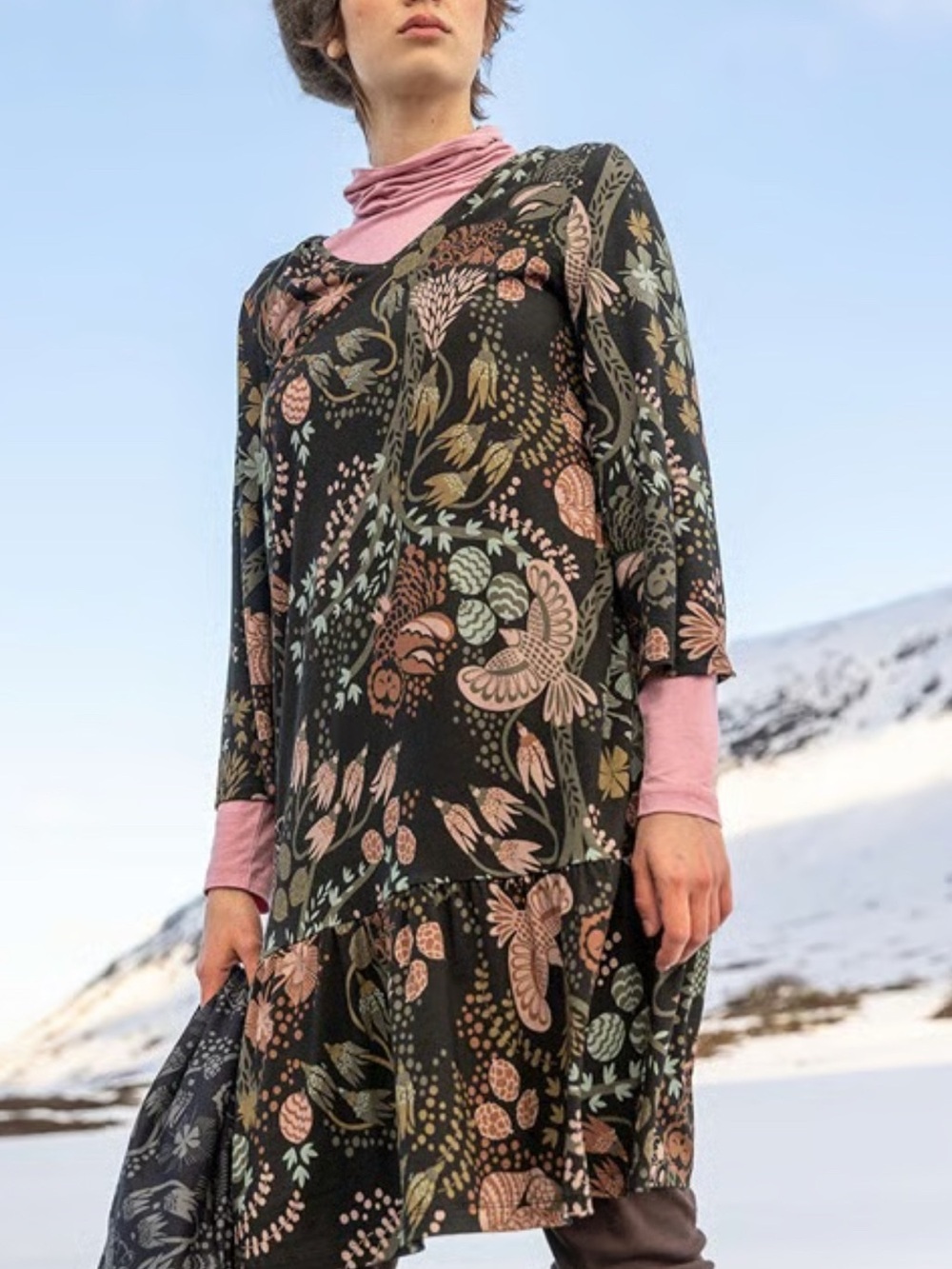Gudrun Sjödén "Yura" organic lyocell/elastane jersey dress XXL
